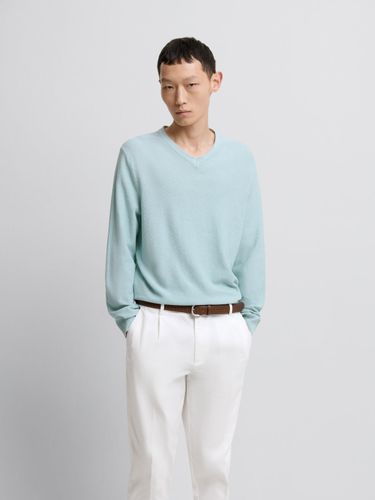 Pull col V en coton bio - Devred - Modalova