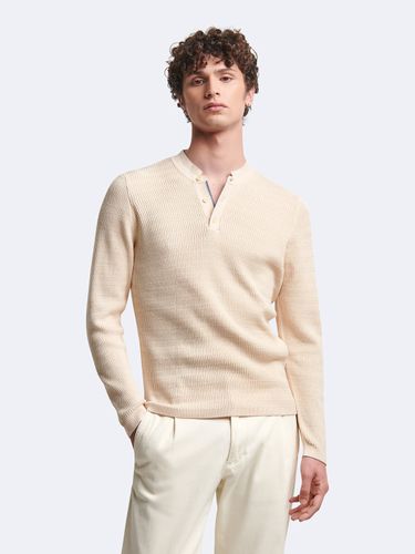 Pull col tunisien en coton mélangé - Devred - Modalova