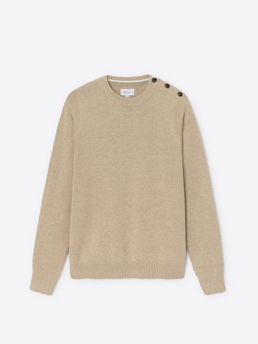 Pull épaule boutonnée en coton bio - Devred - Modalova