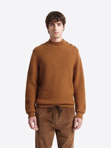 Pull col cheminée chiné épaule boutonnée - Devred - Modalova