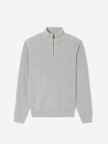 Pull col cheminée zippé en coton - Devred - Modalova