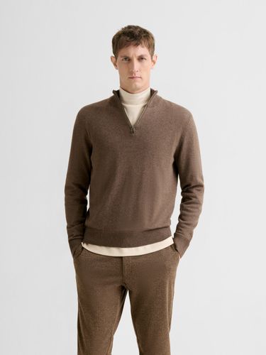Pull col montant zip en coton cachemire - Devred - Modalova