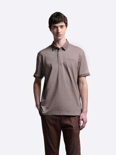 Polo manches courtes faux-uni en coton - Devred - Modalova