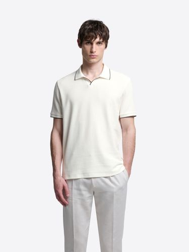 Polo col ouvert contrasté en coton - Devred - Modalova