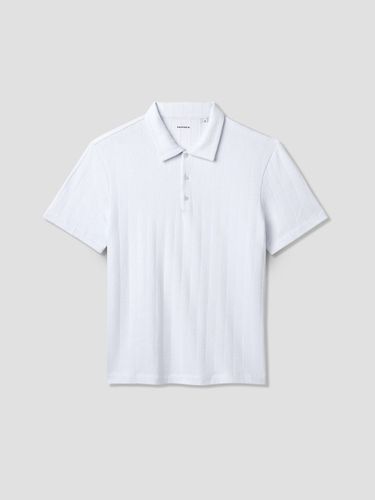 Polo col boutonné en maille rayée - Devred - Modalova