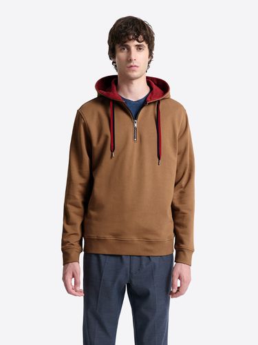 Sweat regular zippé à capuche en coton - Devred - Modalova