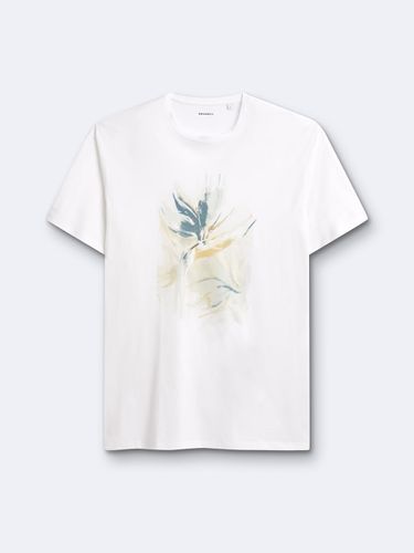 T-shirt col rond en coton à motif - Devred - Modalova
