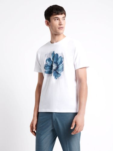 T-shirt col rond en coton fleuri - Devred - Modalova
