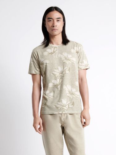 T-shirt col rond en coton fleuri - Devred - Modalova