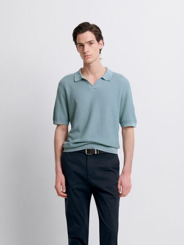 Polo maille col ouvert en coton bio - Devred - Modalova