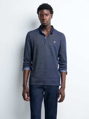 Polo manches longues en coton jacquard - Devred - Modalova