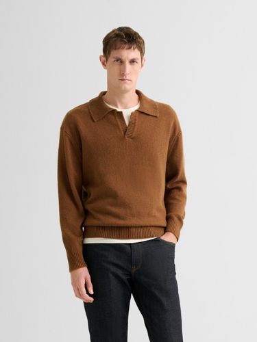 Pull polo col ouvert en laine mélangée - Devred - Modalova