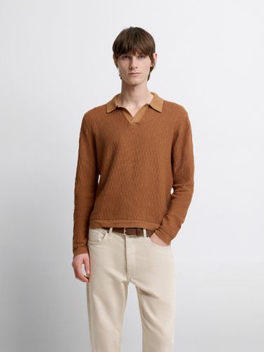 Polo col ouvert en coton-lin - Devred - Modalova