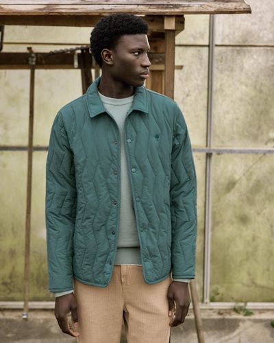 Veste matelassée vert clair grisé - FAGUO - Modalova