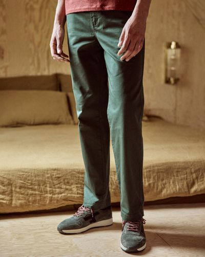 Chino vert foncé coton - FAGUO - Modalova