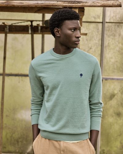 Pull en laine vert clair - FAGUO - Modalova