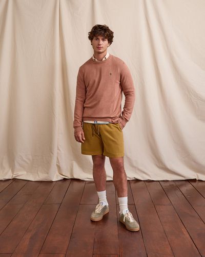 Pull en coton brique clair - FAGUO - Modalova