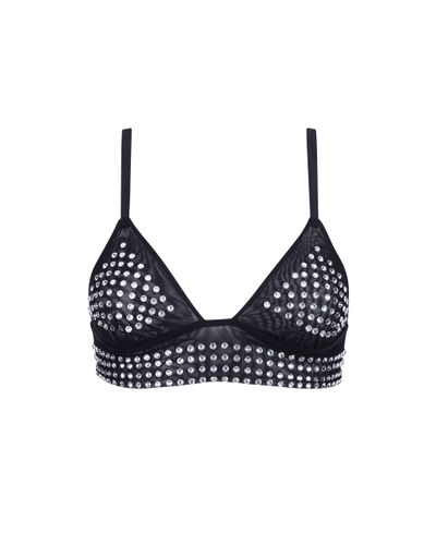 Bluebella BB x Ashish Brassière en satin et maille avec strass argenté - Bluebella - FR - Modalova