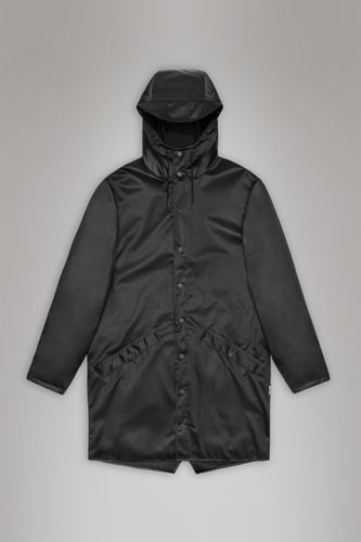 Rains Long Jacket - Black Grain - Rains - Modalova