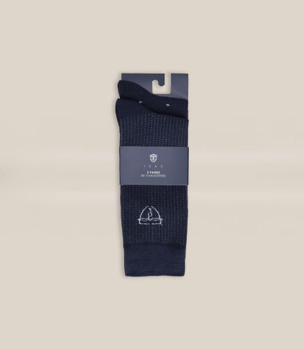 Pack de 2 chaussettes unies marine - IZAC - Modalova