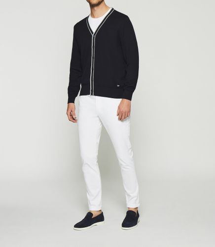 Gilet en maille marine DENNYS - IZAC - Modalova