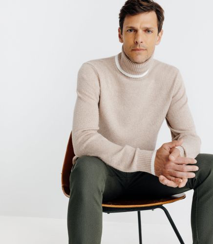 IZAC - Pull col roulé beige - IZAC - Modalova