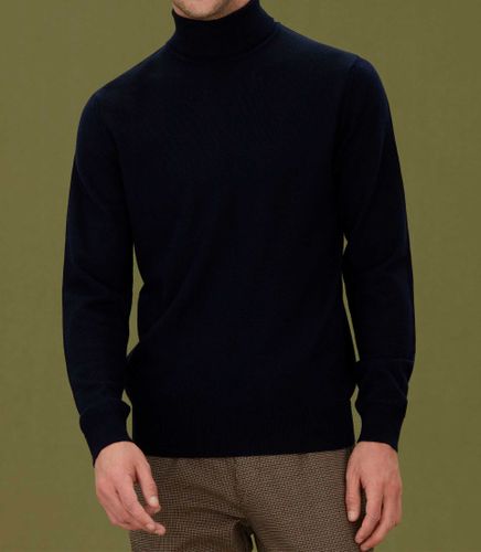 Pull col roulé marine ''Lucciano'' - IZAC - Modalova