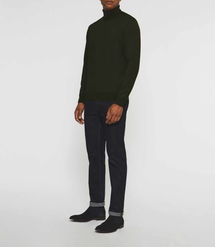 Pull col roulé en laine kaki BRUNO - IZAC - Modalova