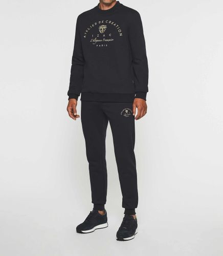 Sweat avec logo brodé marine SWBALI - IZAC - Modalova