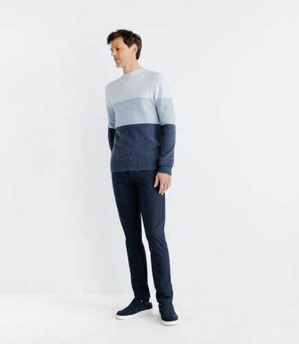 IZAC - Pull col rond rayé bleu - IZAC - Modalova