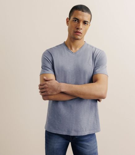 IZAC - T-shirt col V bleu gris - IZAC - Modalova
