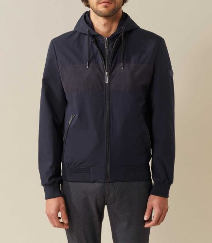 Blouson a capuche marine ''Khan'' - IZAC - Modalova