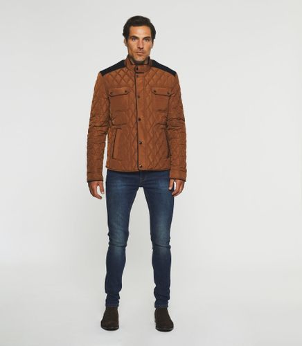 Blouson surchemise matelassé café MACEO - IZAC - Modalova