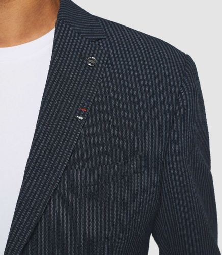 Veste séparable à rayures marine ''Code'' - IZAC - Modalova