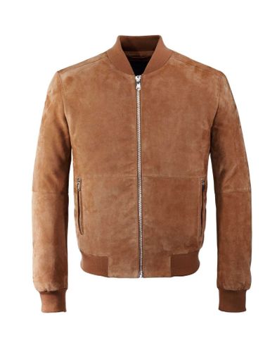 Blouson cuir camel ''Imanie'' - Izac - Modalova