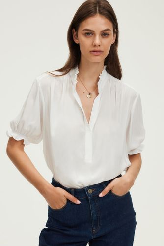 Blouse en satin à volants - UMELIA - Couleur : - Taille : - Pablo - Modalova