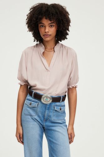 Blouse en satin à volants - UMELIA - Couleur : - Taille : - Pablo - Modalova