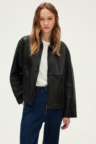 Blouson droit et large en cuir - ROSALYNE - Couleur : - Taille : - Pablo - Modalova