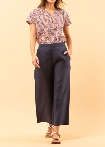 Pantalon en lin uni large - La Fée Maraboutée - Modalova