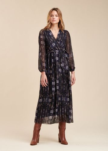 Robe longue en voile de viscose soie imprimé - La Fée Maraboutée - Modalova