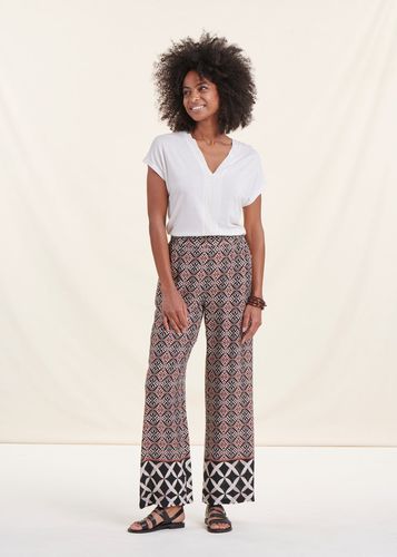 Pantalon fluide terracotta taille élastique - La Fée Maraboutée - Modalova