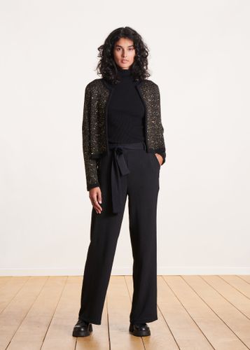 Pantalon ample fluide noir - La Fée Maraboutée - Modalova