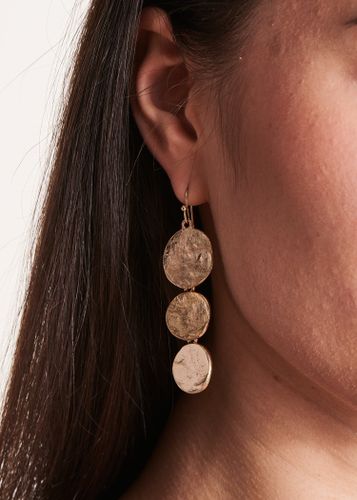 Boucles d'oreilles longues dorées - La Fée Maraboutée - Modalova