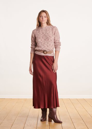 Pull rose pâle maille chinée irisée - La Fée Maraboutée - Modalova