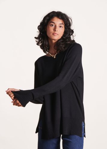 Pull noir oversize en laine - La Fée Maraboutée - Modalova