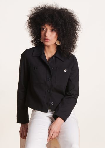 Veste courte et droite à col chemise - La Fée Maraboutée - Modalova