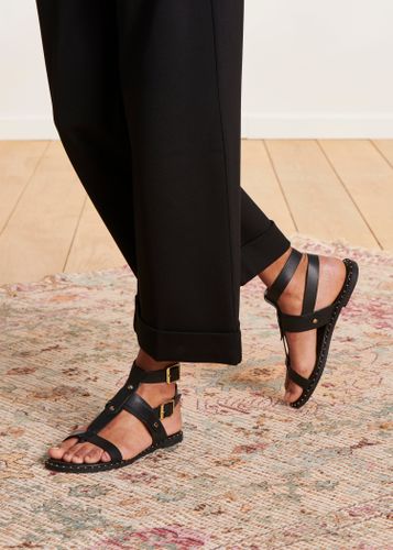 Sandales plates multibrides en cuir - La Fée Maraboutée - Modalova