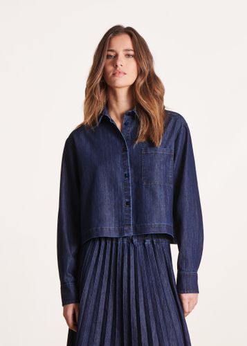 Chemise courte en jean brut - La Fée Maraboutée - Modalova