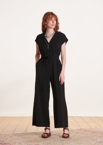 Combinaison pantalon noire unie - La Fée Maraboutée - Modalova