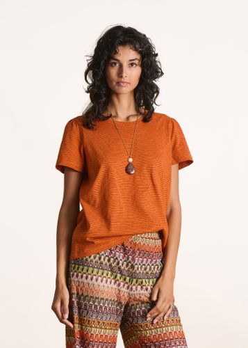T-shirt orange à manches courtes - La Fée Maraboutée - Modalova